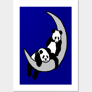 Panda Moon Posters and Art